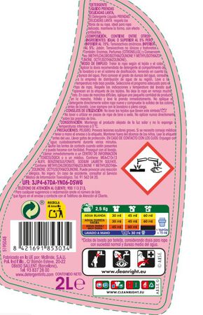 Detergente l&iacute;quido Lanta 66 lavados Prendas delicadas
