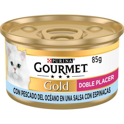 Comida h&uacute;meda pescado para gatos Gold Gourmet 85g