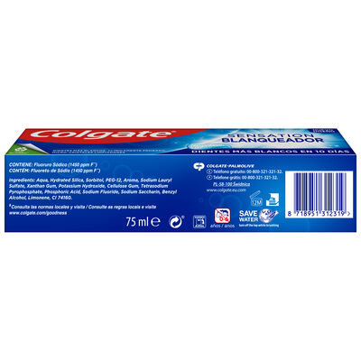 Pasta dental Colgate 75ml sensation blanqueador