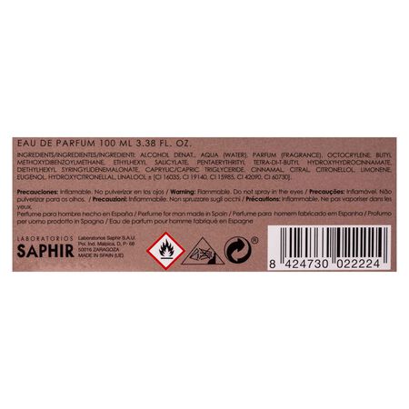 Eau de parfum Saphir man 100ml wood