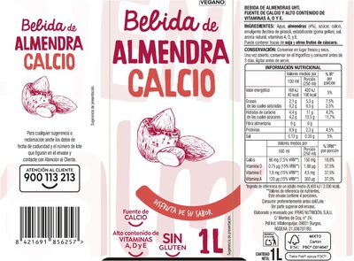 Bebida de almendra con calcio alipende 1l