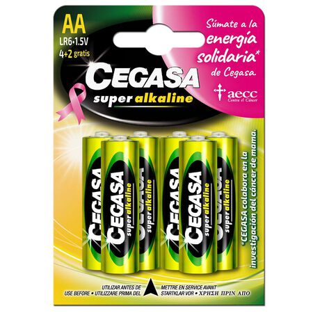 Pila Alcalina Cegasa Lr6 4+2 Gratis