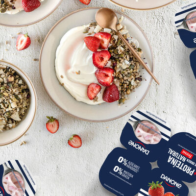 Yogur proteínas Danone pack 4 fresa
