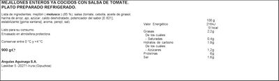 Mejillón cocido Aguinamar 900g en tomate