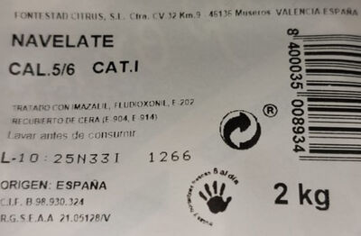 Naranja Fontestad malla 2kg