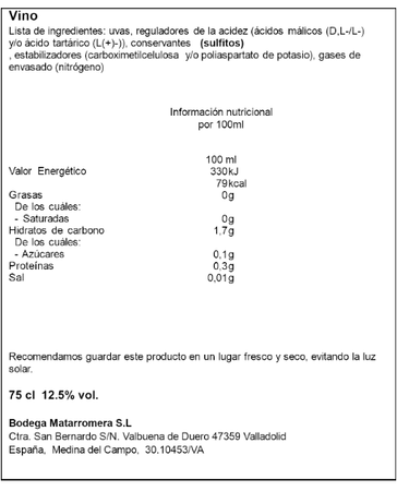 Vino blanco denominación de origen Rueda Melior 75cl