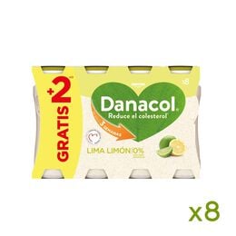 Bebida láctea Danacol colesterol pack 6 lima limón 6 ud