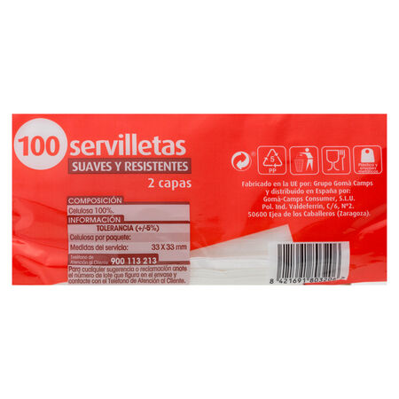 Servilletas Lanta 100 uds doble capa