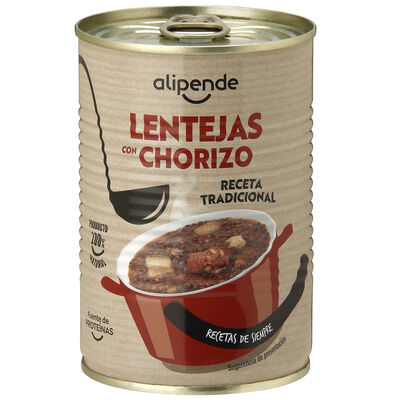 Lentejas Alipende 430g con chorizo