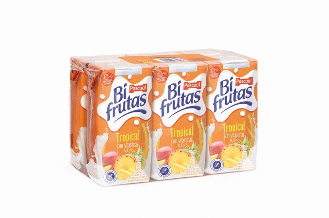 Zumo tropical con leche Bifrutas Pascual pack 6