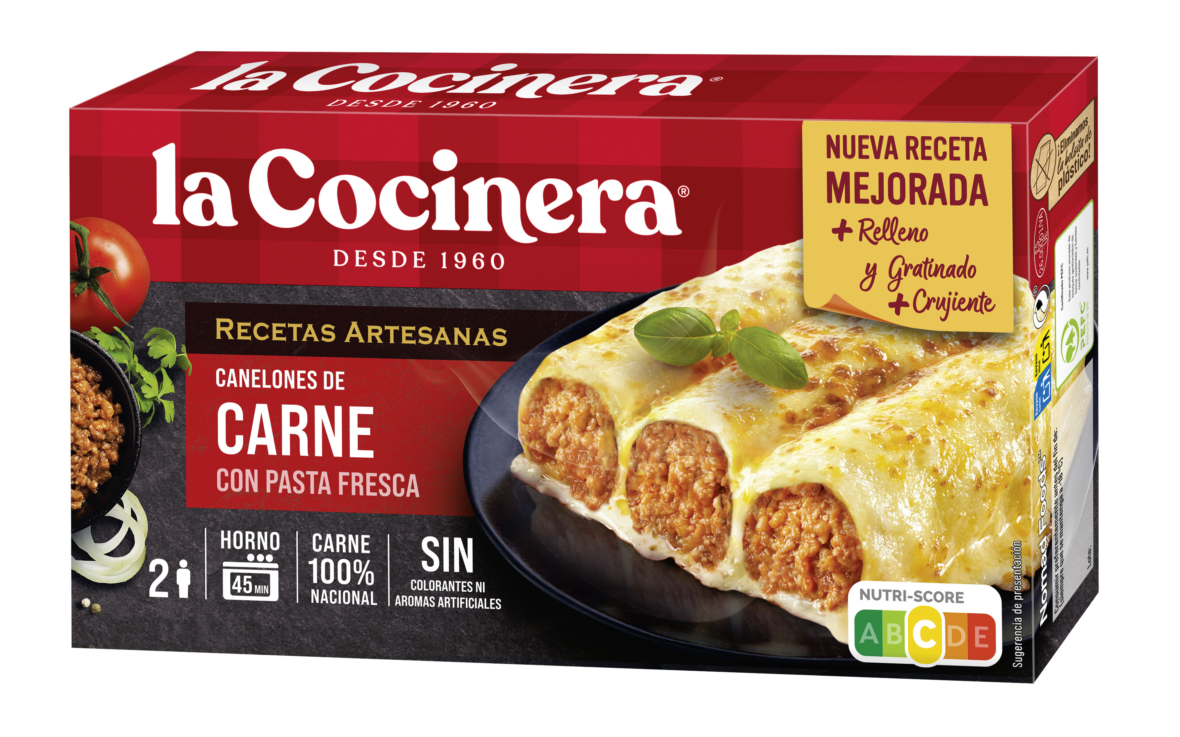 Canelones La Cocinera carne 500g