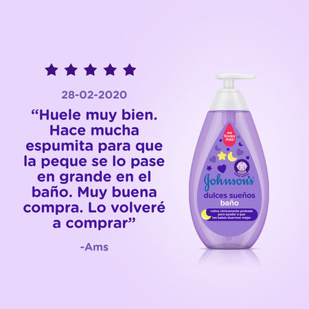 Gel de ducha infantil con dosificador Johnson's 750ml dulces sueños