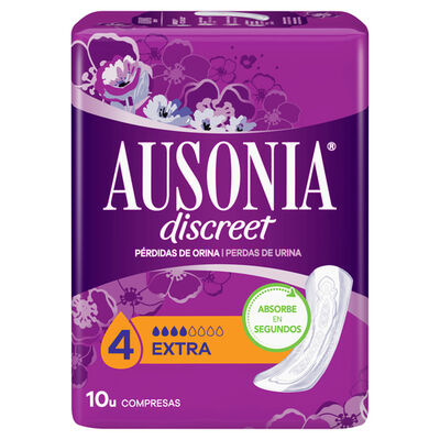 Compresas pérdidas de orina Ausonia Discreet 10 uds extra