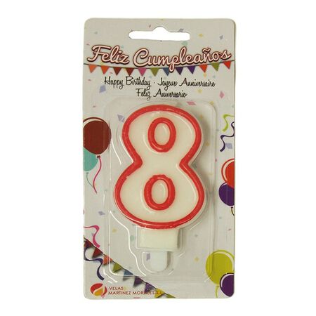 Vela cumpleaños Nº 8