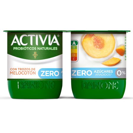 Bífidus probiótico Activia 0% pack 4 melocotón