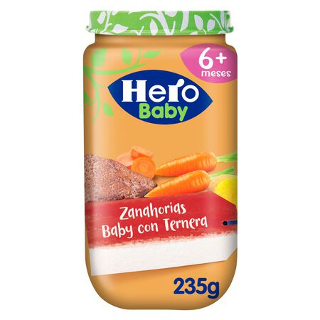Tarro Hero baby zanahoria ternera desde 6meses 235g