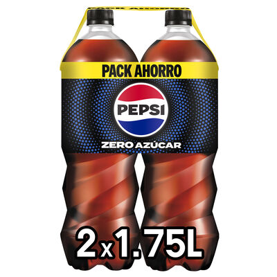 Refresco cola Pepsi zero botella 1,75l pack 2