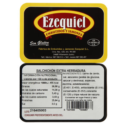 Salchichón de León Ezequiel medio o entero pieza 400g aproximadamente