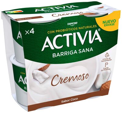 B&iacute;fidus Activia cremoso pack 4 sabor coco