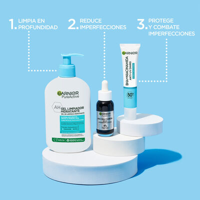 Tratamiento facial Garnier Pure Active Fluido UV Diario con BHA + Niacinamida FPS50+