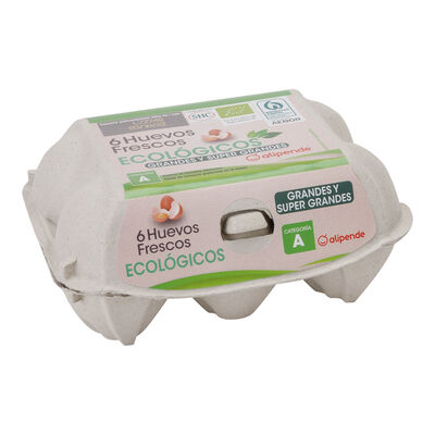 Huevos ecol&oacute;gicos Alipende 6u clase l-xl
