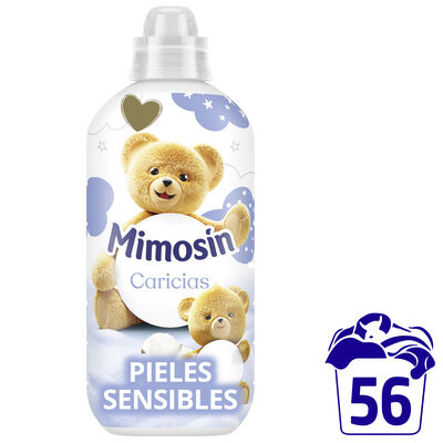 Suavizante concentrado Mimosín 56 lavados caricias pieles sensibles