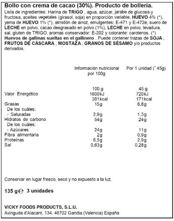 Pandorino cacao Dulcesol 3uds