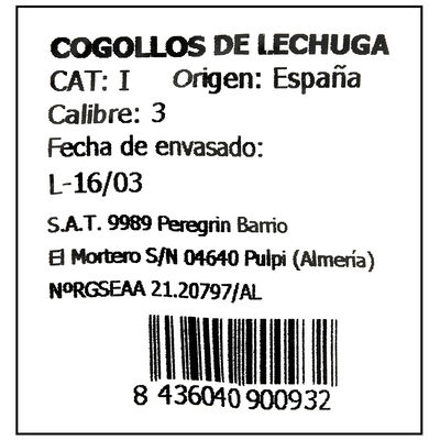 Cogollo bolsa 3uds