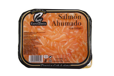 Salm&oacute;n ahumado en tiras Eurosalmon 80g
