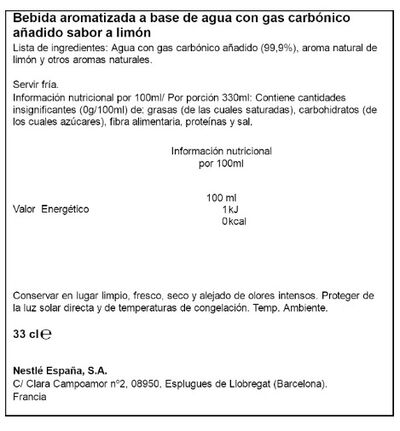Agua con gas sin az&uacute;car sabor lim&oacute;n Maison Perrier 33 cl
