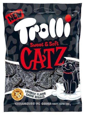 Golosina sabor regaliz Catz Trolli 100g