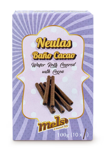 Barquillo de cacao Neulas Mels 100g