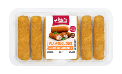 Flamenqu&iacute;n extrarcrujiente de pavo y queso sin gluten Aldelis 255g