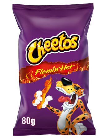 Snack de maíz picante Flamin Hot Cheetos 80g