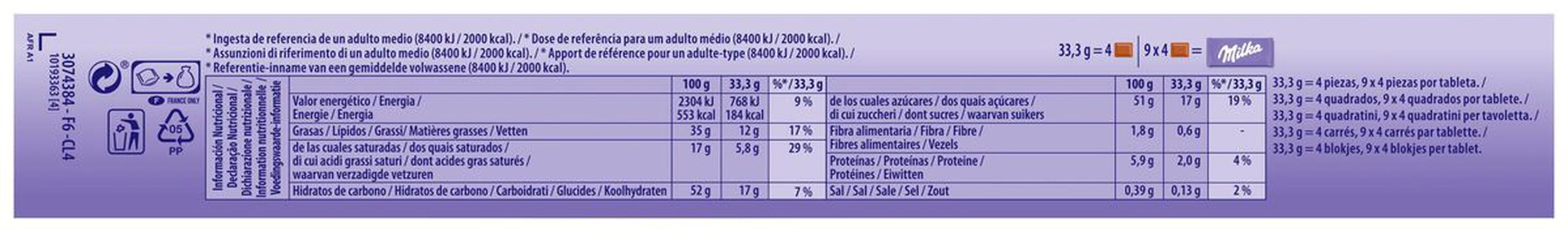 Chocolate con leche, caramelo y avellanas Milka 300g