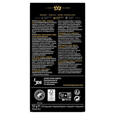 Café espresso sabor chocolate intensidad 8 L´or 10 cápsulas