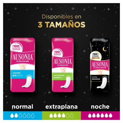 Compresa cl&aacute;sica sin alas Ausonia 9 unidades noche