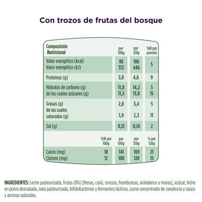 Bfidus Activia pack 4 frutas del bosque