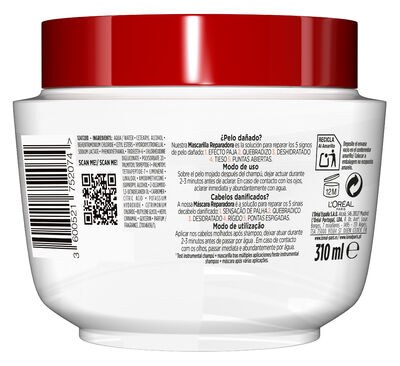 Mascarilla capilar reparadora Elvive 310ml total repair cabello da&ntilde;ado
