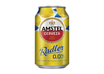 Cerveza sin alcohol con limón Amstel Radler 0,0% lata 33cl