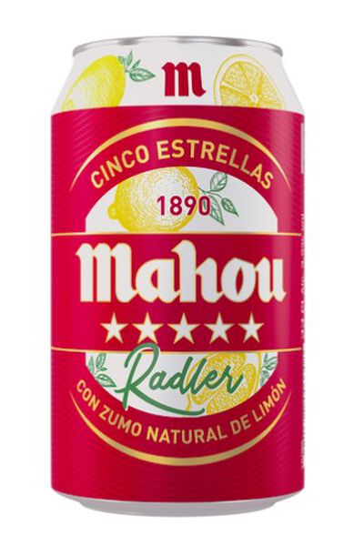 Cerveza con lim&oacute;n Mahou 5 Estrellas Radler lata 33cl