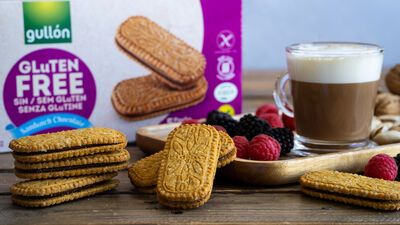 Galletas de chocolate sin gluten sandwich Gull&oacute;n 225g