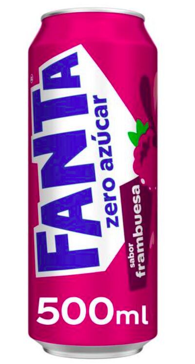 Refresco zero azúcar fanta sabor frambuesa 500ml