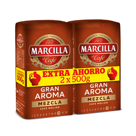 Café molido mezcla Marcilla 2x500g