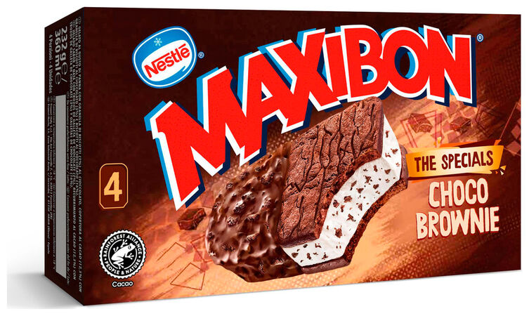 Helado Maxibon Nestlé Choco Brownie 4 uds
