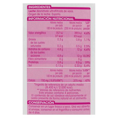 Leche calcio Alipende 1l desnatada
