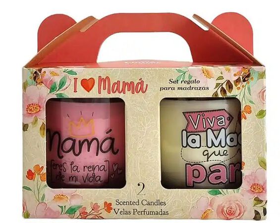 Estuche de 2 velas aromaticas lumar especial día madre
