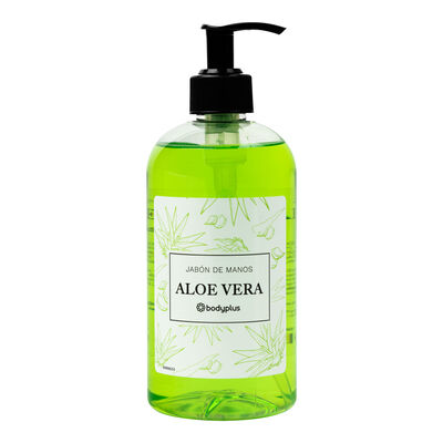 Jab&oacute;n de manos con dosificador Bodyplus 500ml aloe vera
