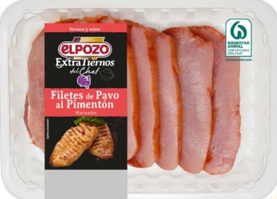 Filete de pavo extratiernos marinado al piment&oacute;n El Pozo 600G aprox