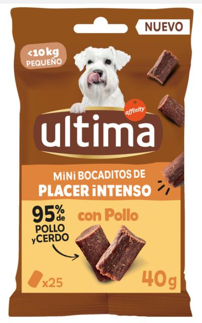 Alimento para perro Ultima Snacks Perro Mini Bocaditos Intensos Pollo 40gr.